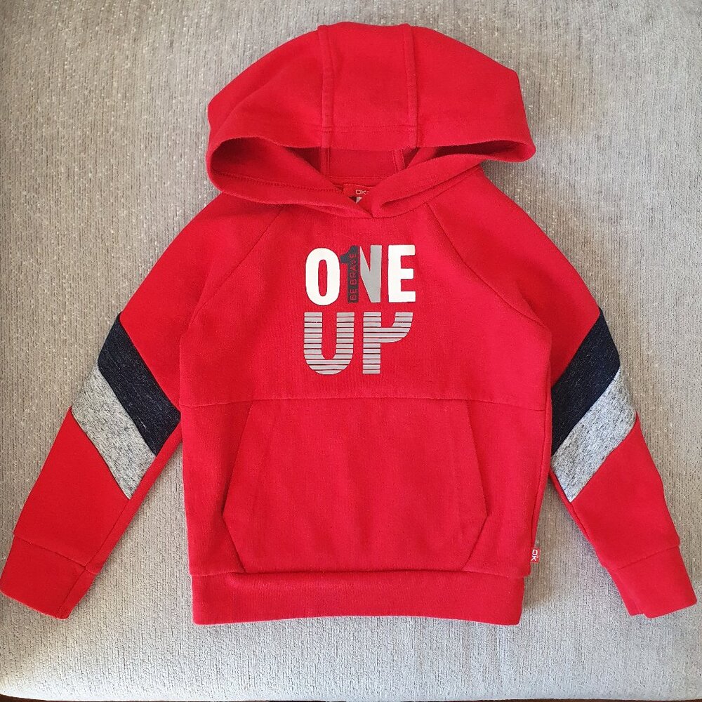 Okaidi Kids Red Colorblock Pullover Hoodie - 3T EUC